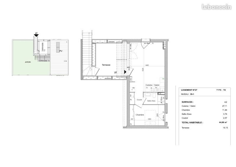 Appartement à louer, 42m², Pibrac
