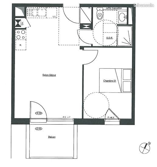 Appartement à louer, 43m², Guipavas