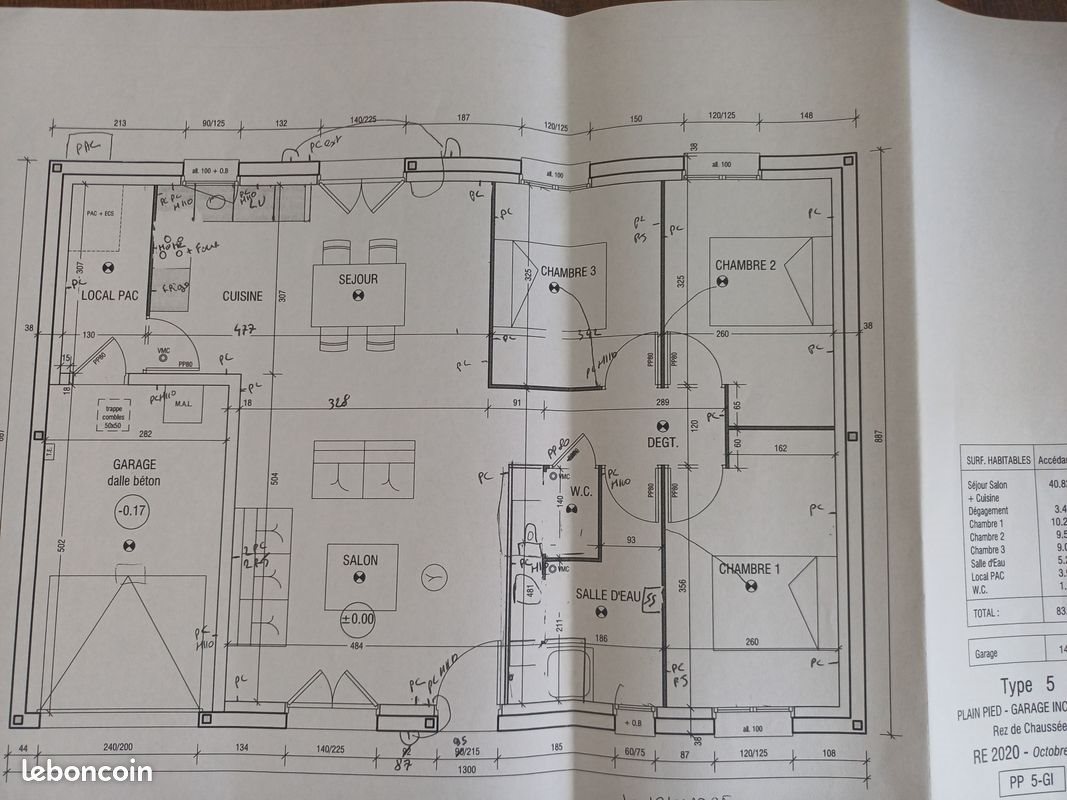 Maison à louer, 85m², Mignières