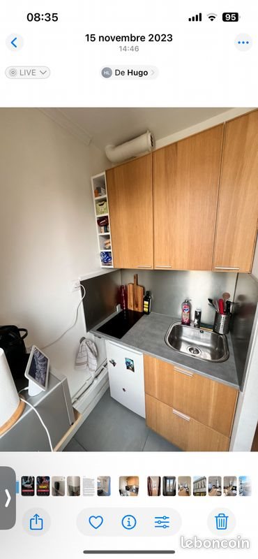 Appartement à louer, 21m², Paris 17ème