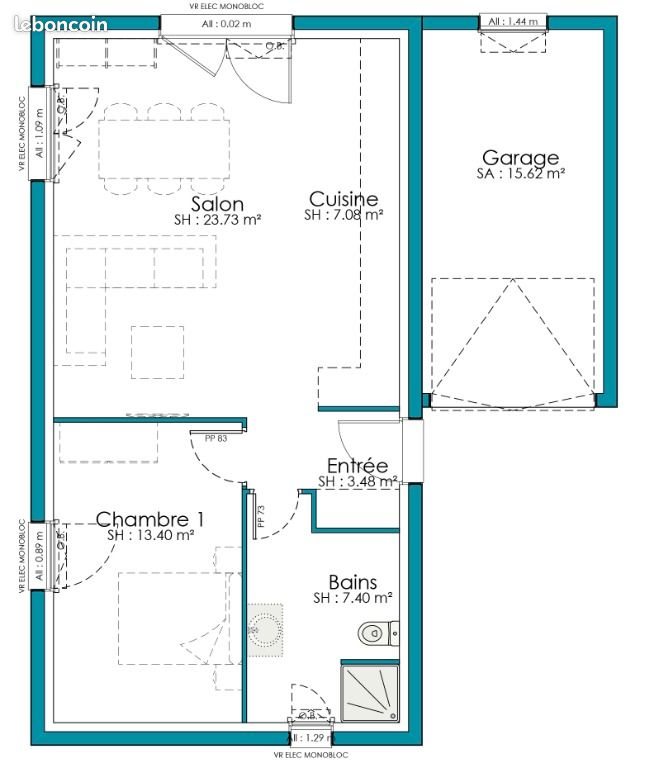 Maison à vendre, 55m², Leimbach