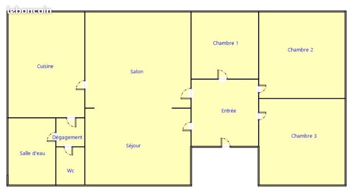 Appartement à louer, 90m², Lanvéoc