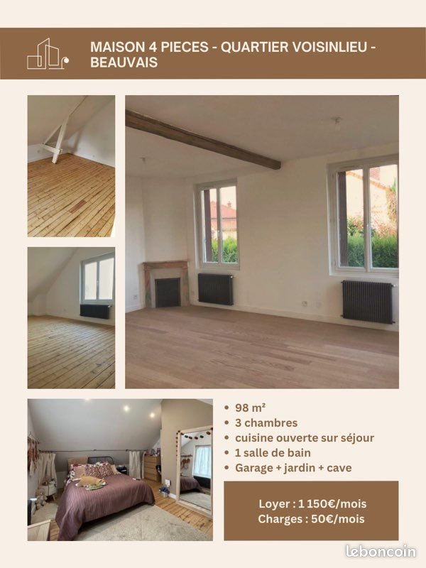 Maison à louer, 98m², Beauvais