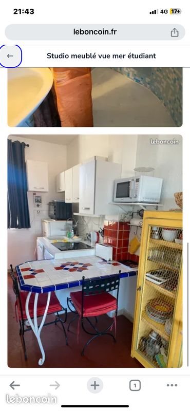 Appartement à louer, 25m², Marseille 8ème