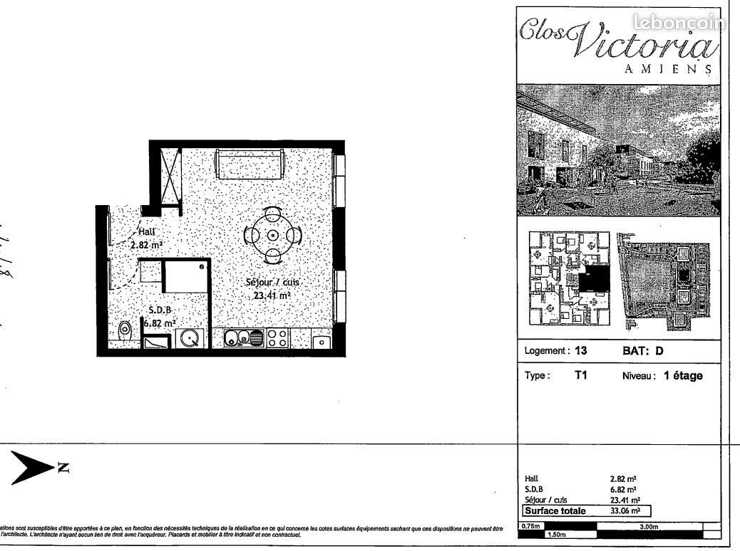 Appartement à louer, 33m², Amiens