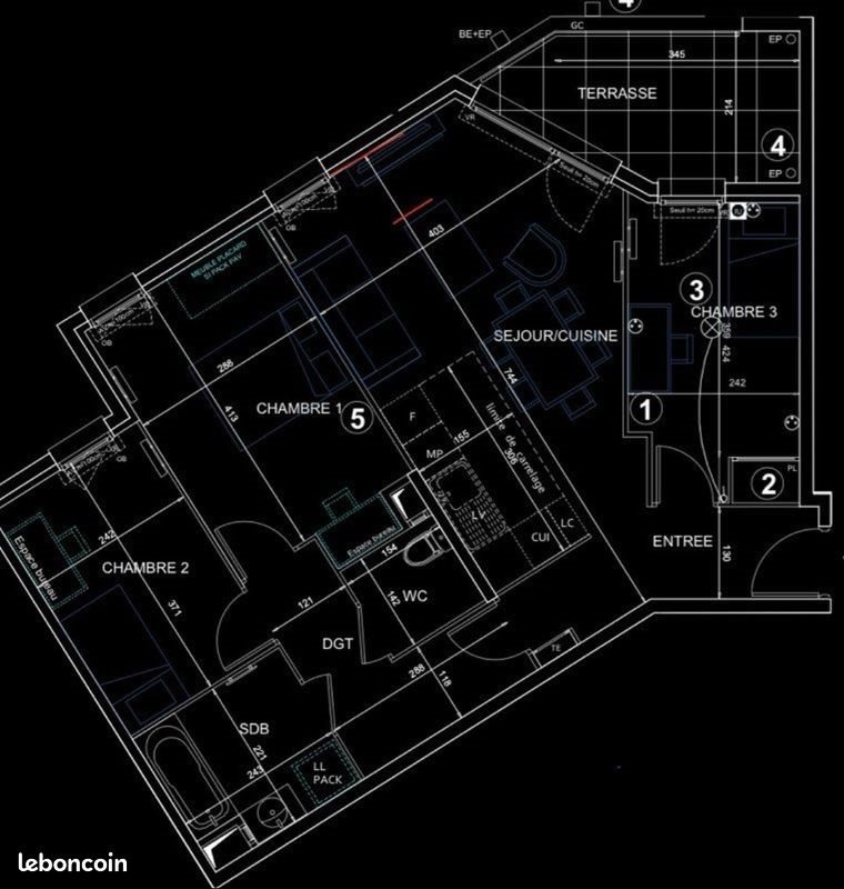 Appartement à louer, 80m², Bezons