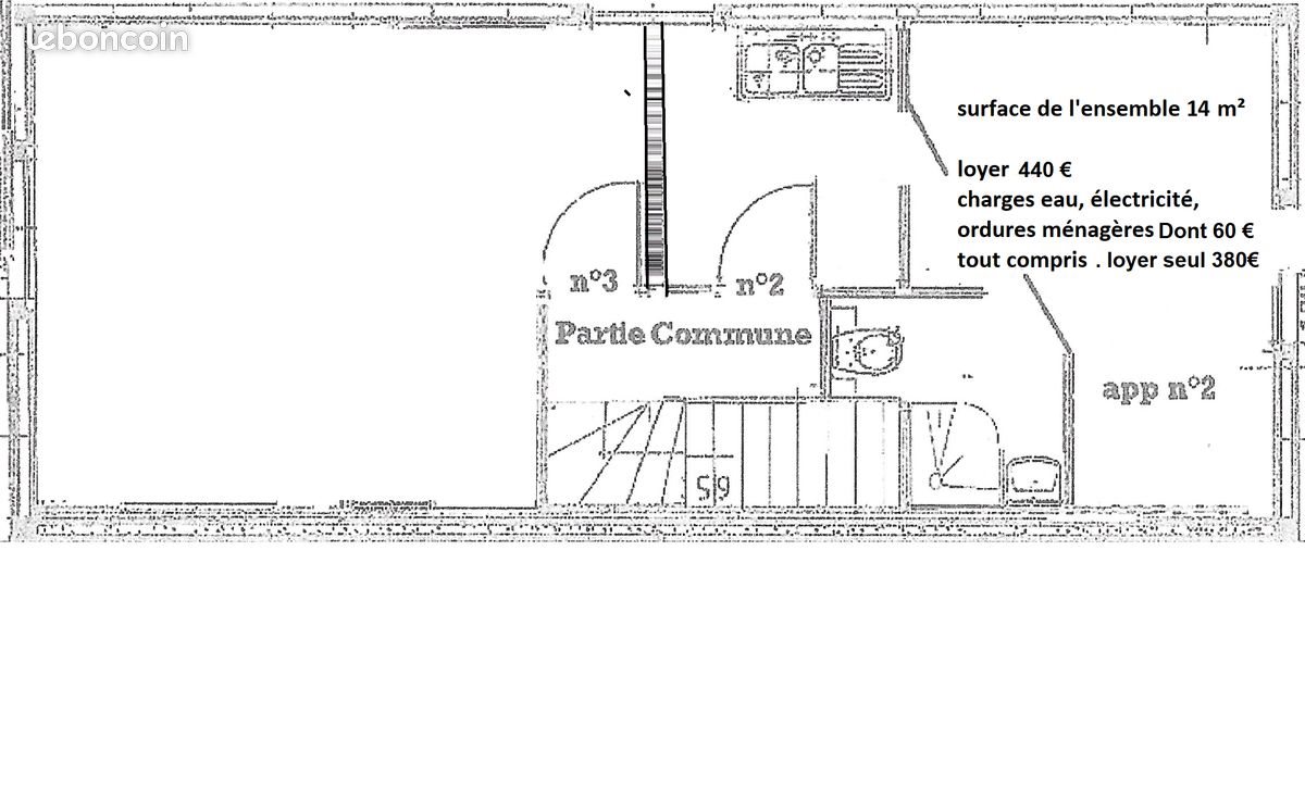Appartement à louer, 14m², Dompierre-sur-Mer