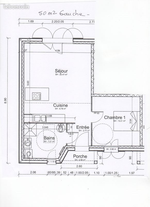 Maison à louer, 50m², Charron