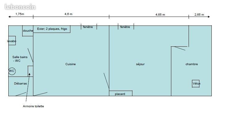 Appartement à louer, 36m², Les Fins