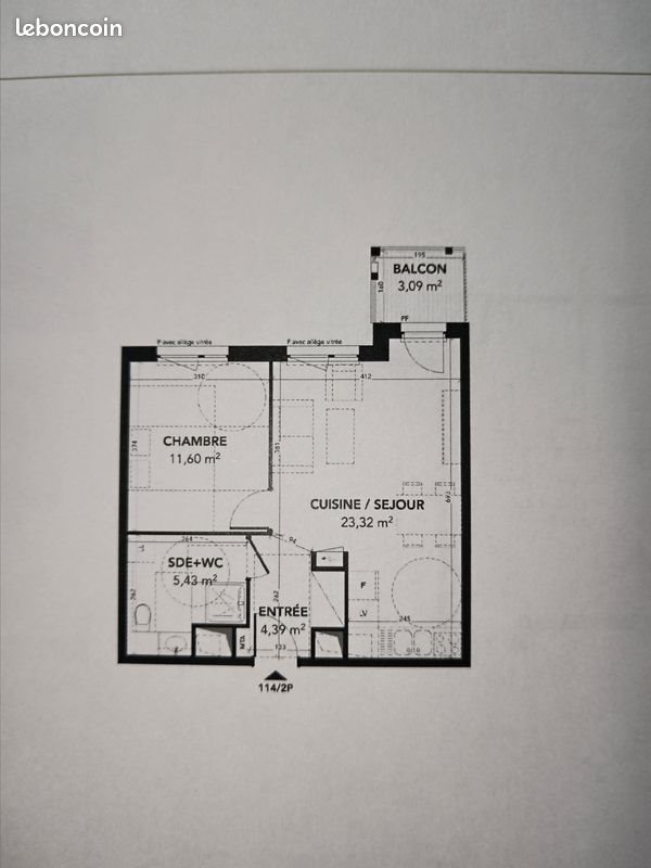 Appartement à louer, 44m², Seebach