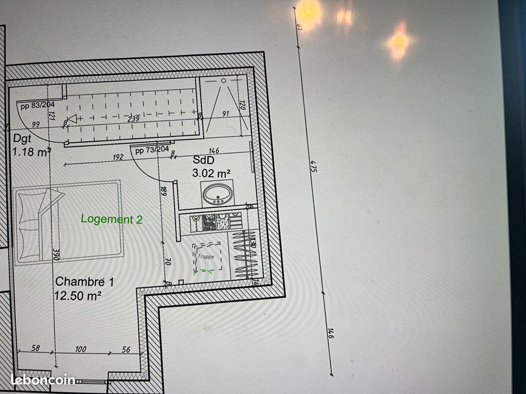 Appartement à louer, 35m², Les Touches