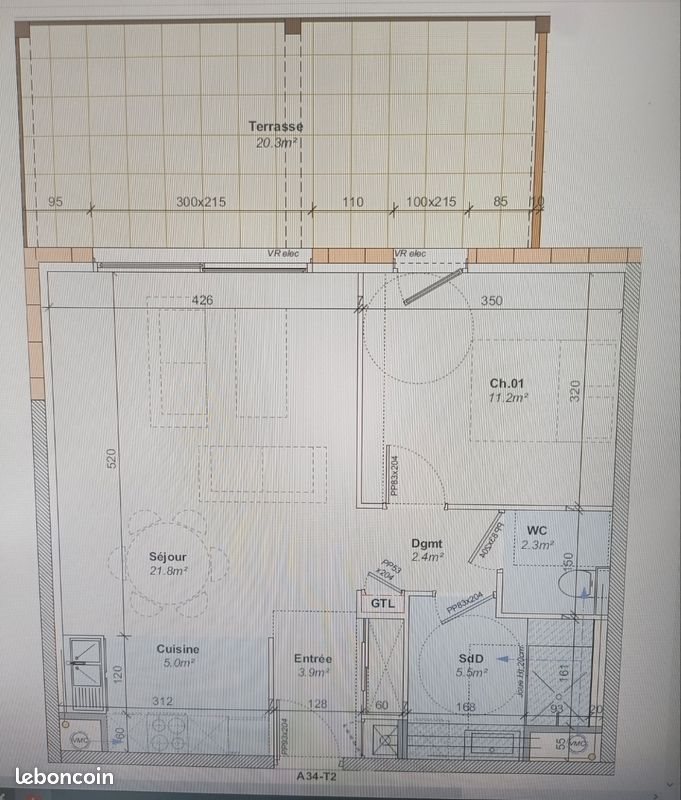 Appartement à louer, 52m², Saint-Just-Saint-Rambert