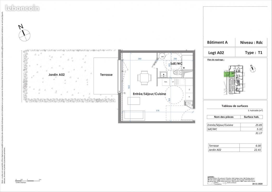 Appartement à louer, 31m², Rouen