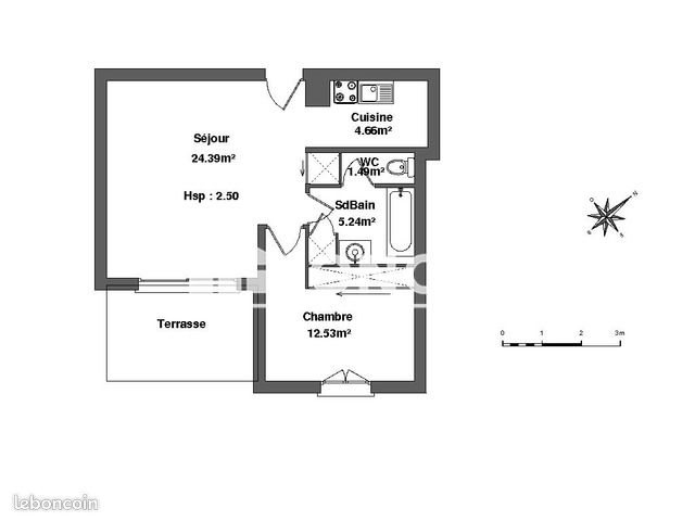 Appartement à louer, 48m², Nîmes