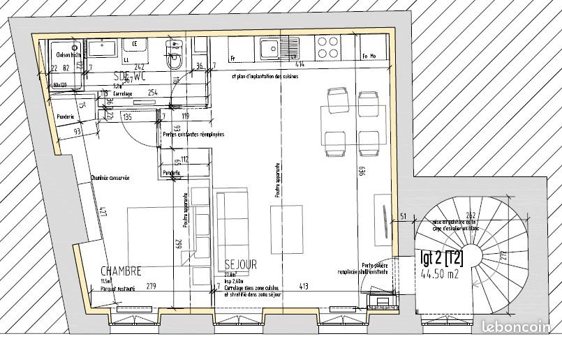 Appartement à louer, 44m², Riom