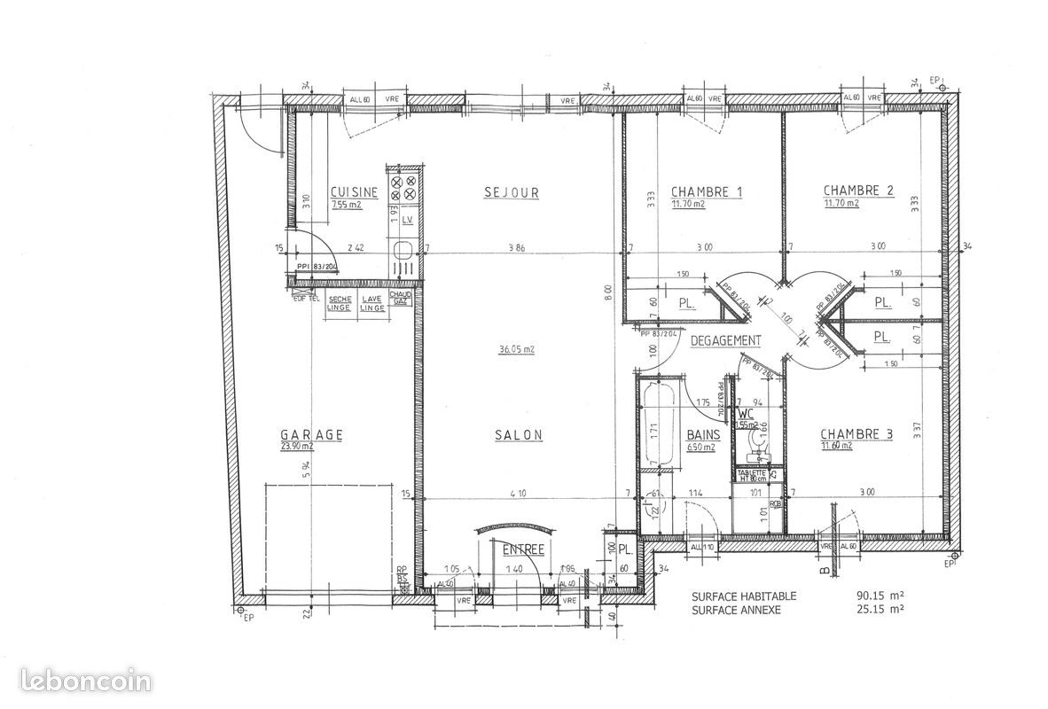 Maison à louer, 90m², Aigrefeuille-sur-Maine