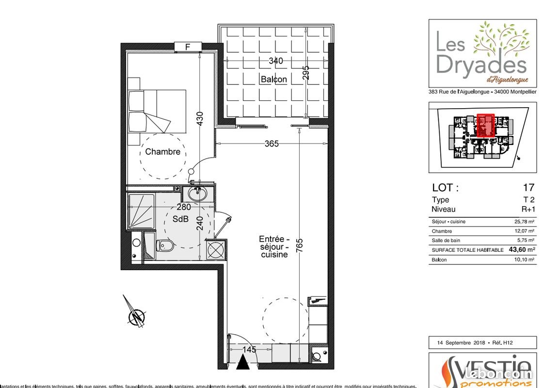 Appartement à louer, 44m², Montpellier