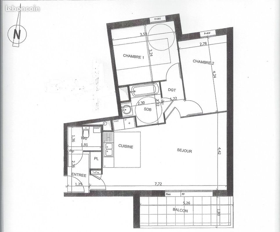 Appartement à louer, 64m², Rennes