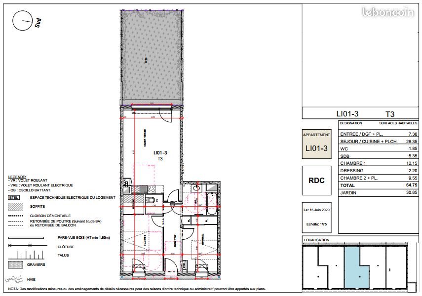 Appartement à vendre, 64m², Breteil