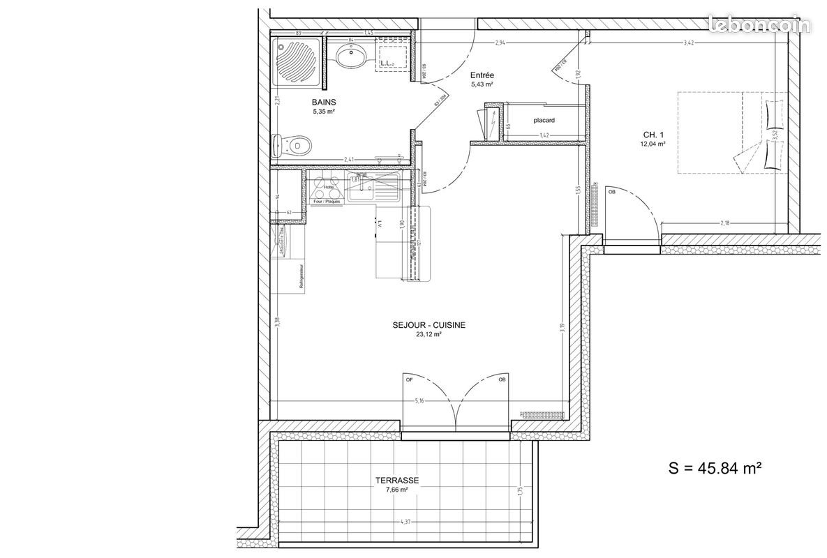 Appartement à louer, 45m², Kingersheim