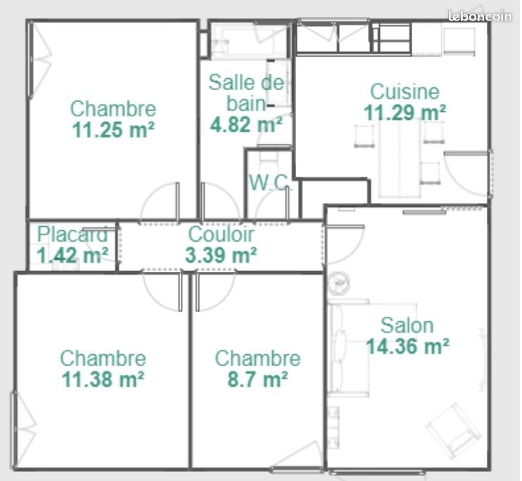 Appartement à louer, 68m², Sarreguemines