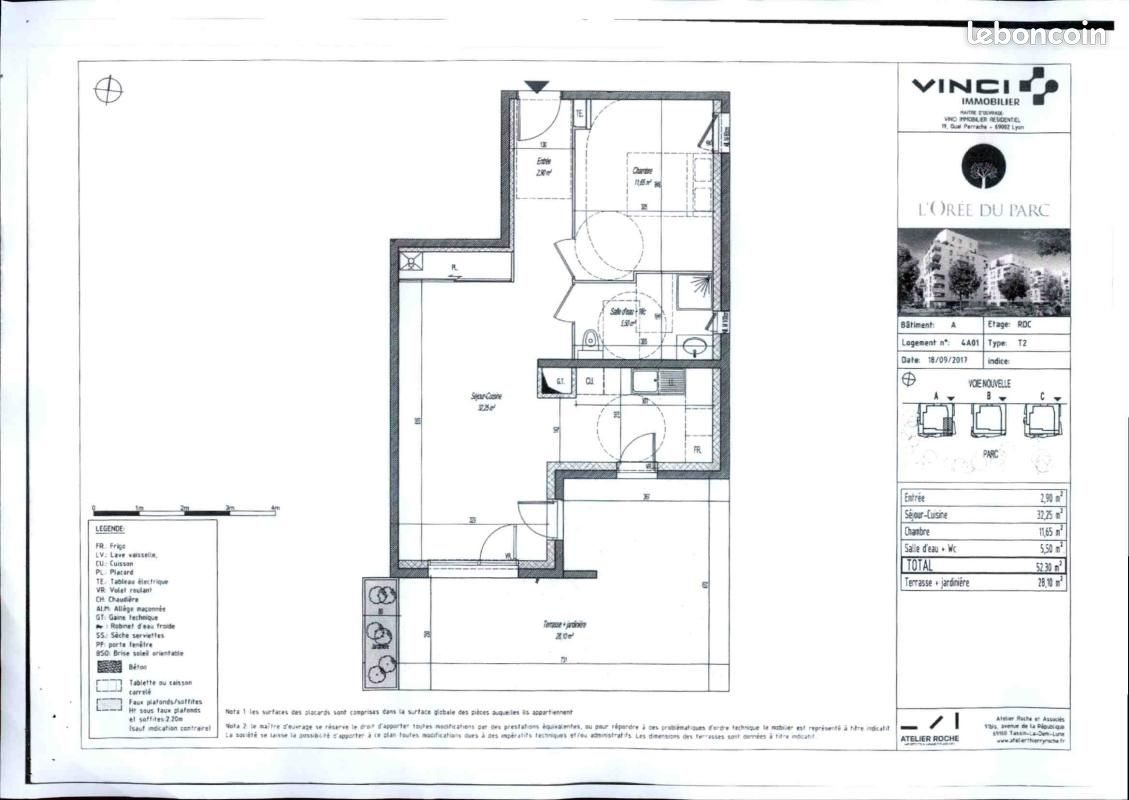 Appartement à louer, 52m², Lyon 8ème