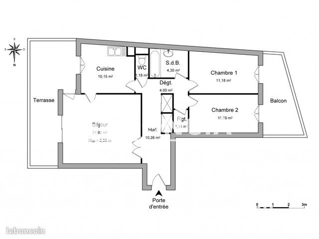 Appartement à louer, 75m², Saint-Etienne