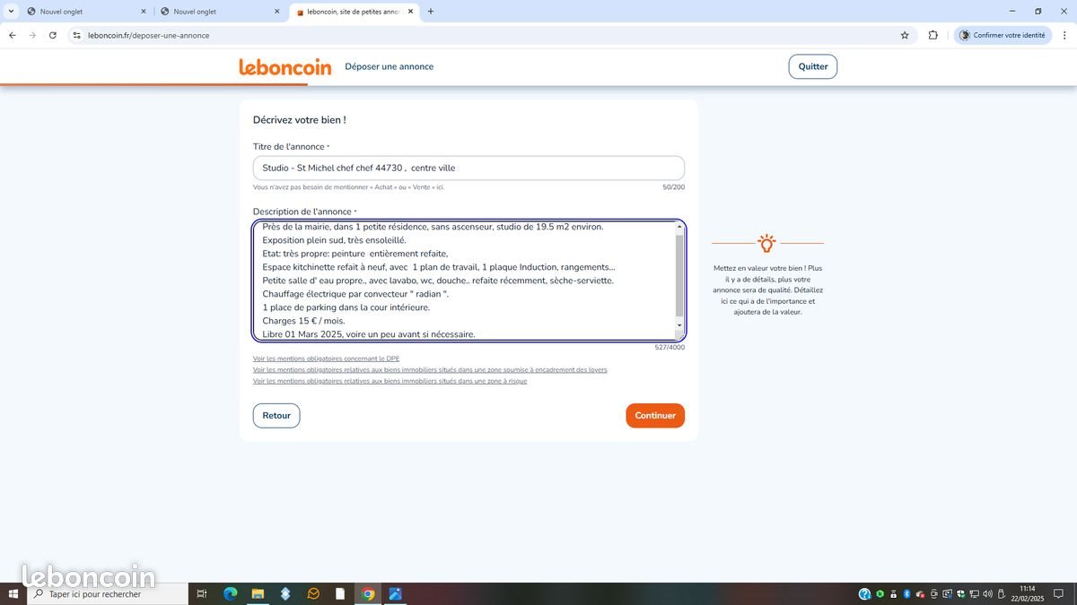 Appartement à louer, 19m², Saint-Père-en-Retz