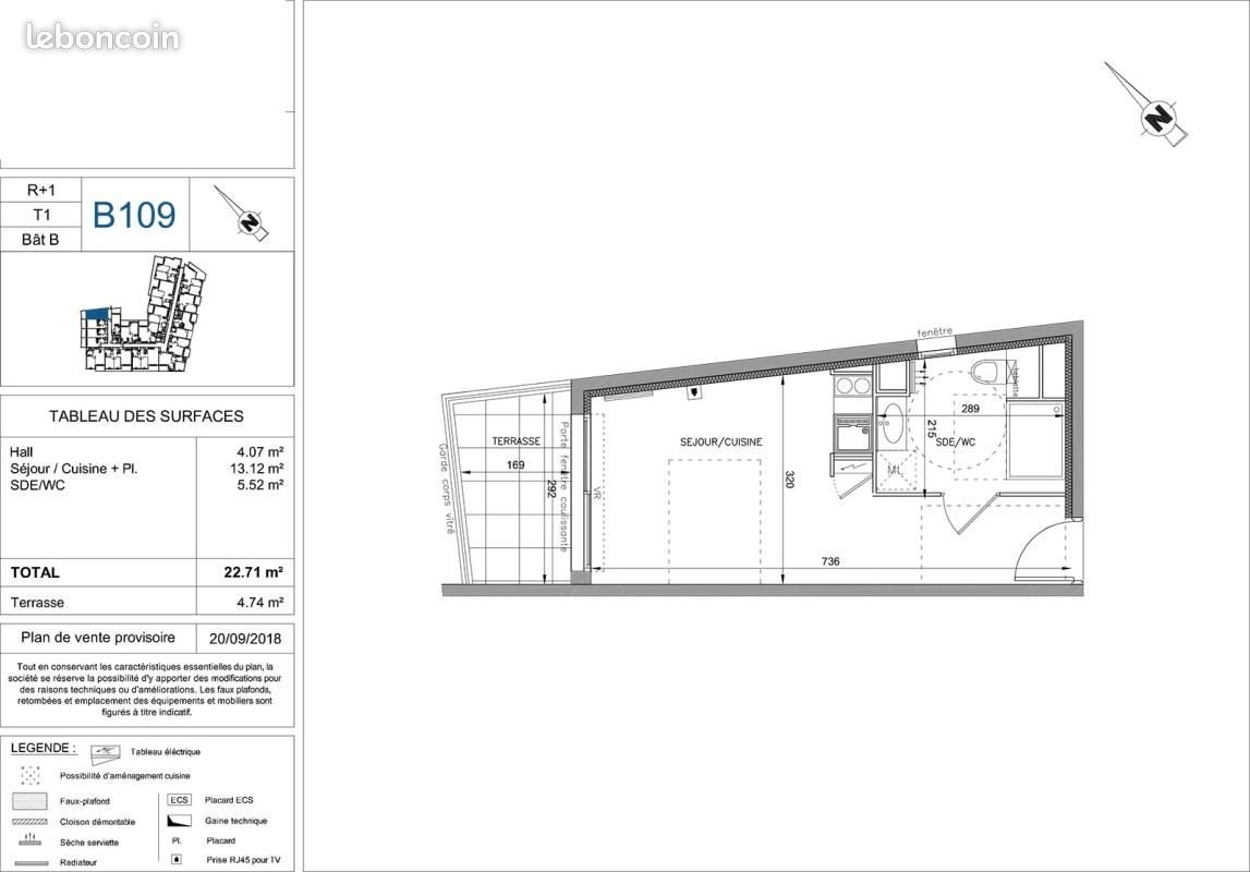 Appartement à louer, 22m², Montpellier