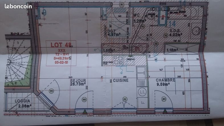 Appartement à louer, 49m², Saint-Galmier