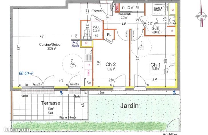 Appartement à vendre, 44m², Bretenière