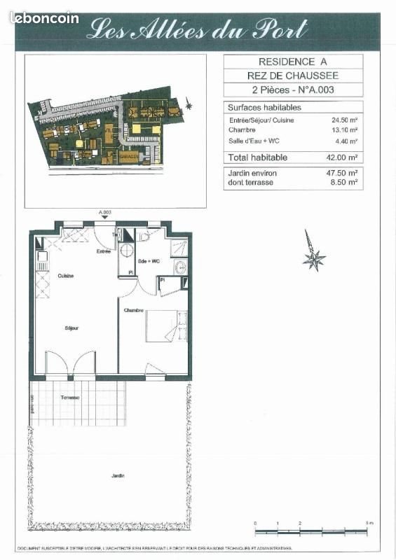 Appartement à louer, 42m², Arès