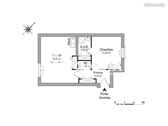 Appartement à louer, 40m², Carcassonne