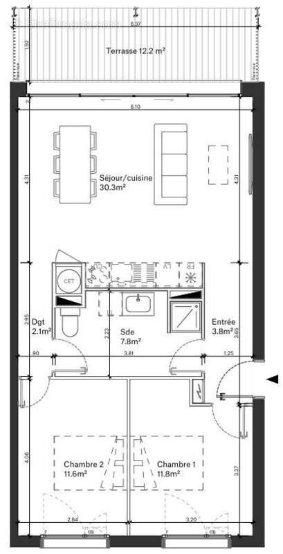 Appartement à vendre, 67m², Bordeaux
