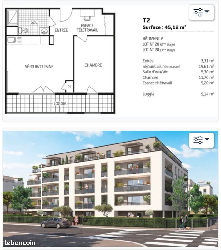 Appartement à louer, 47m², Le Havre