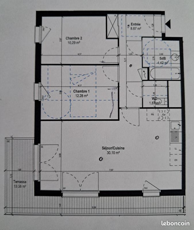Appartement à louer, 68m², Orléans