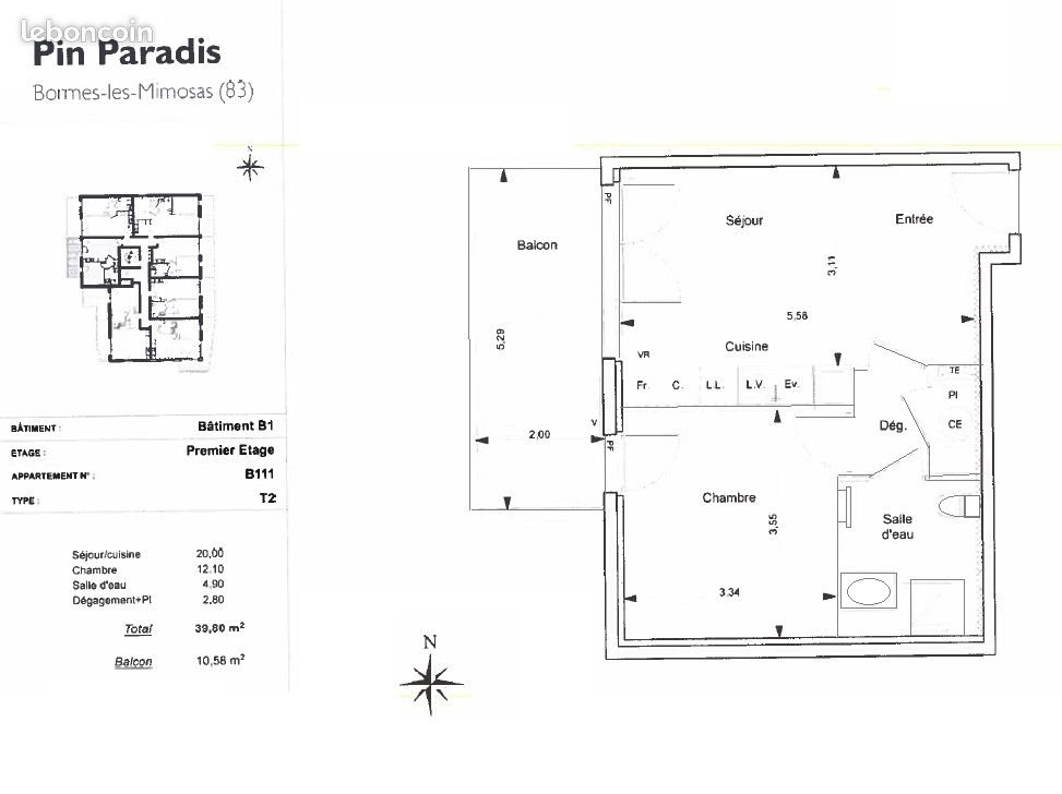 Appartement à louer, 41m², Bormes-les-Mimosas