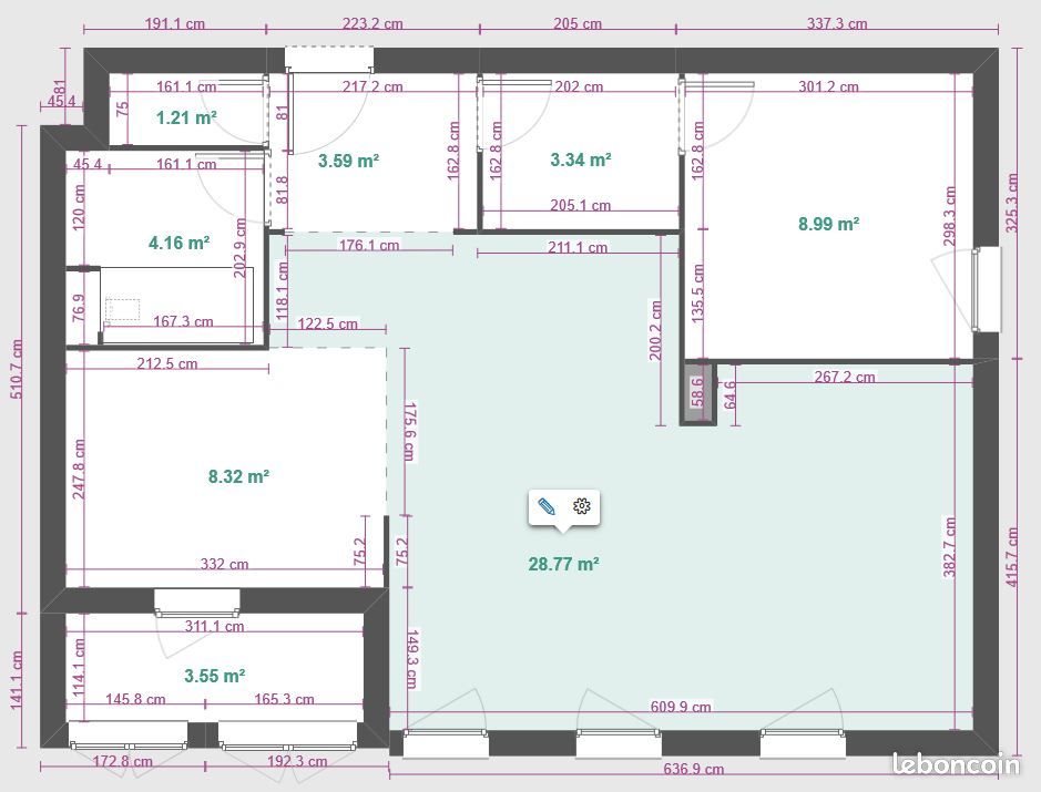 Appartement à louer, 57m², Aix-en-Provence