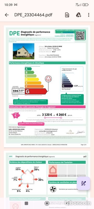 Maison à vendre, 47m², Plessala