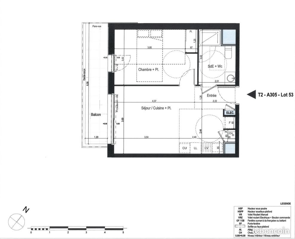 Appartement à louer, 42m², Lanester