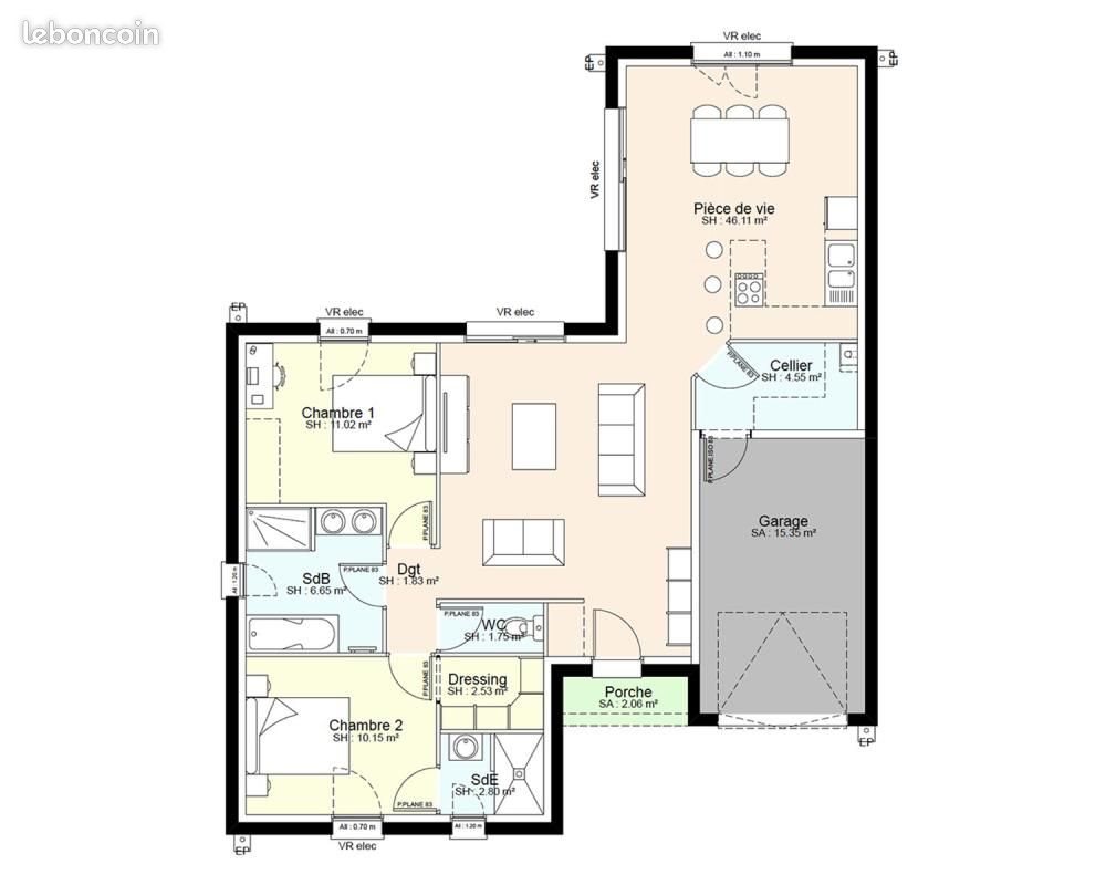 Maison à vendre, 87m², Neuville-de-Poitou