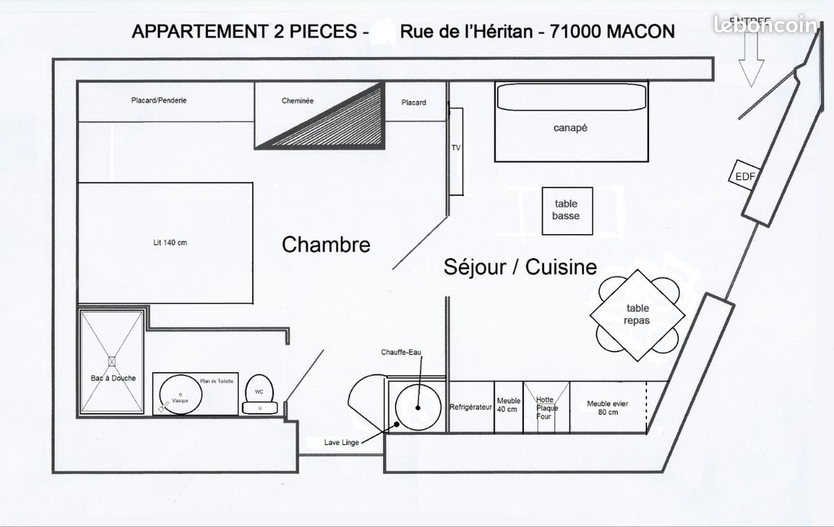 Appartement à vendre, 31m², Mâcon