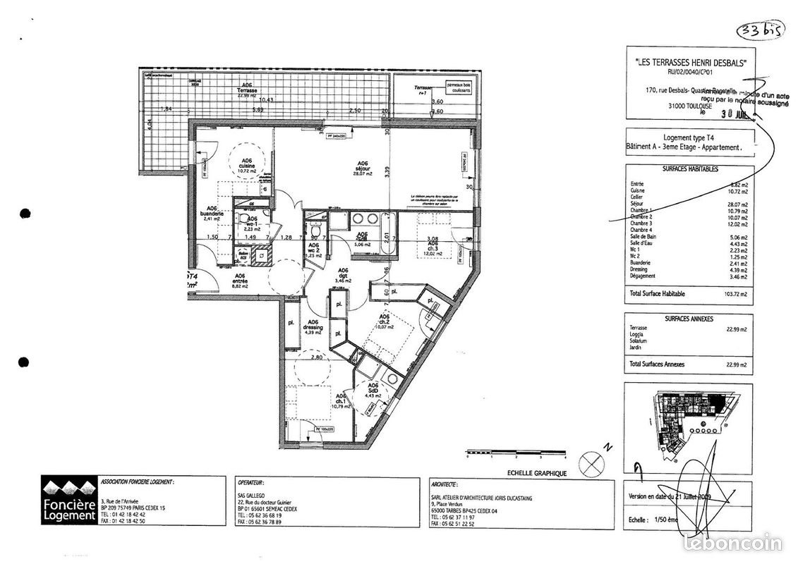 Appartement à louer, 104m², Toulouse