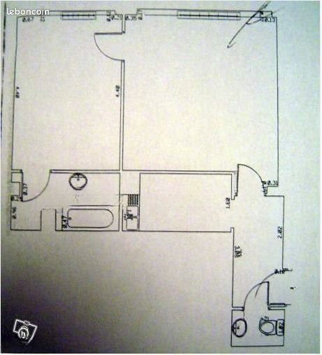 Appartement à louer, 50m², Lille