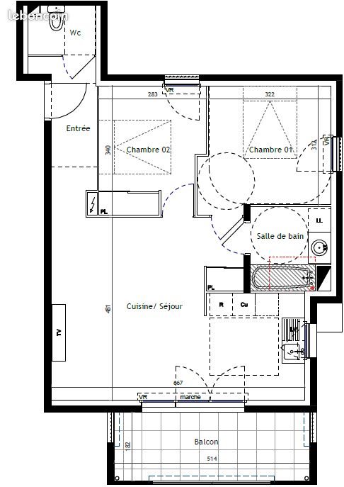 Appartement à louer, 60m², Nîmes