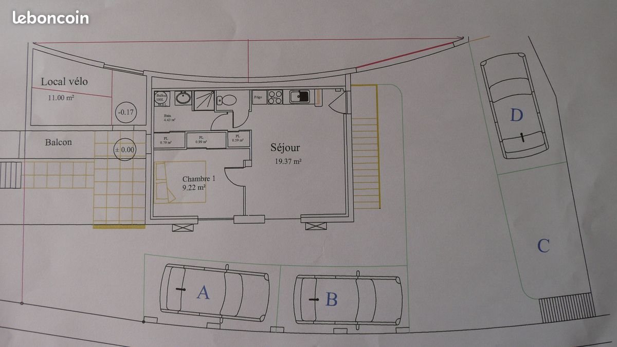 Appartement à louer, 37m², Trélazé