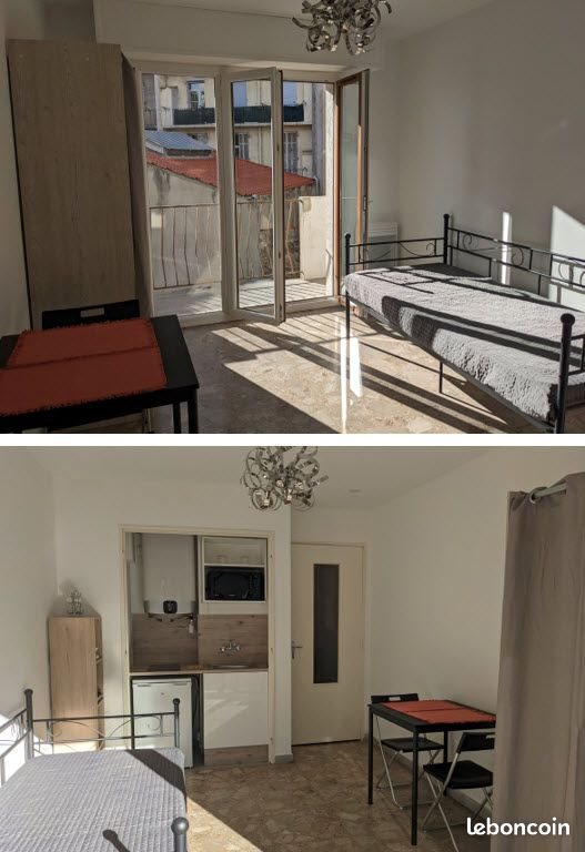 Appartement à louer, 19m², Marseille 4ème