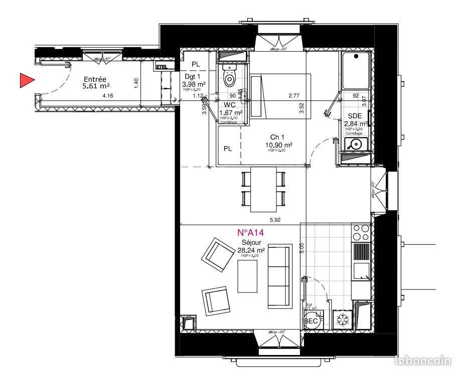 Appartement à louer, 52m², Pacé