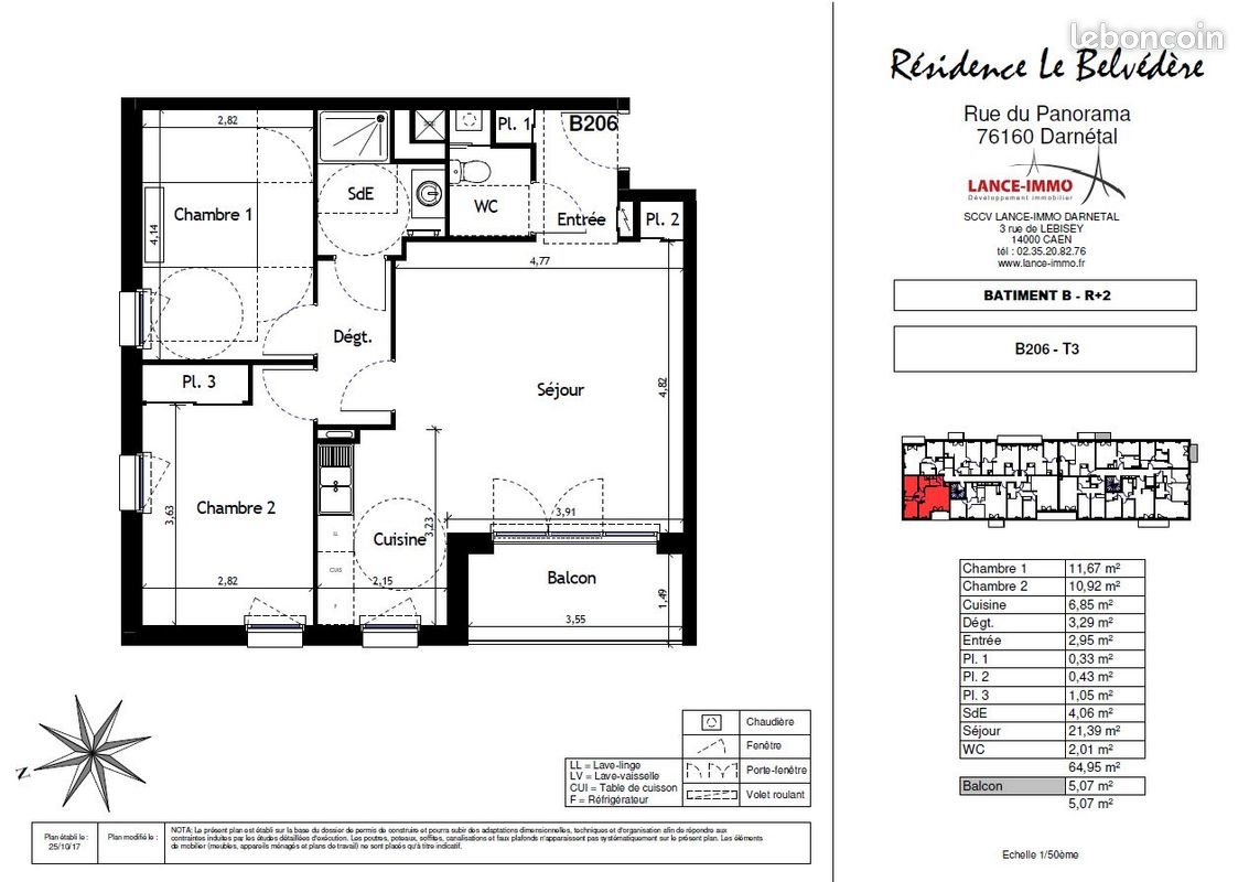 Appartement à louer, 64m², Darnétal
