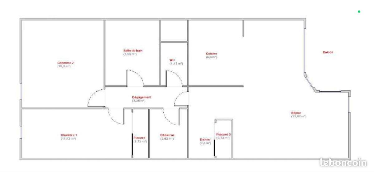 Appartement à louer, 68m², Éragny